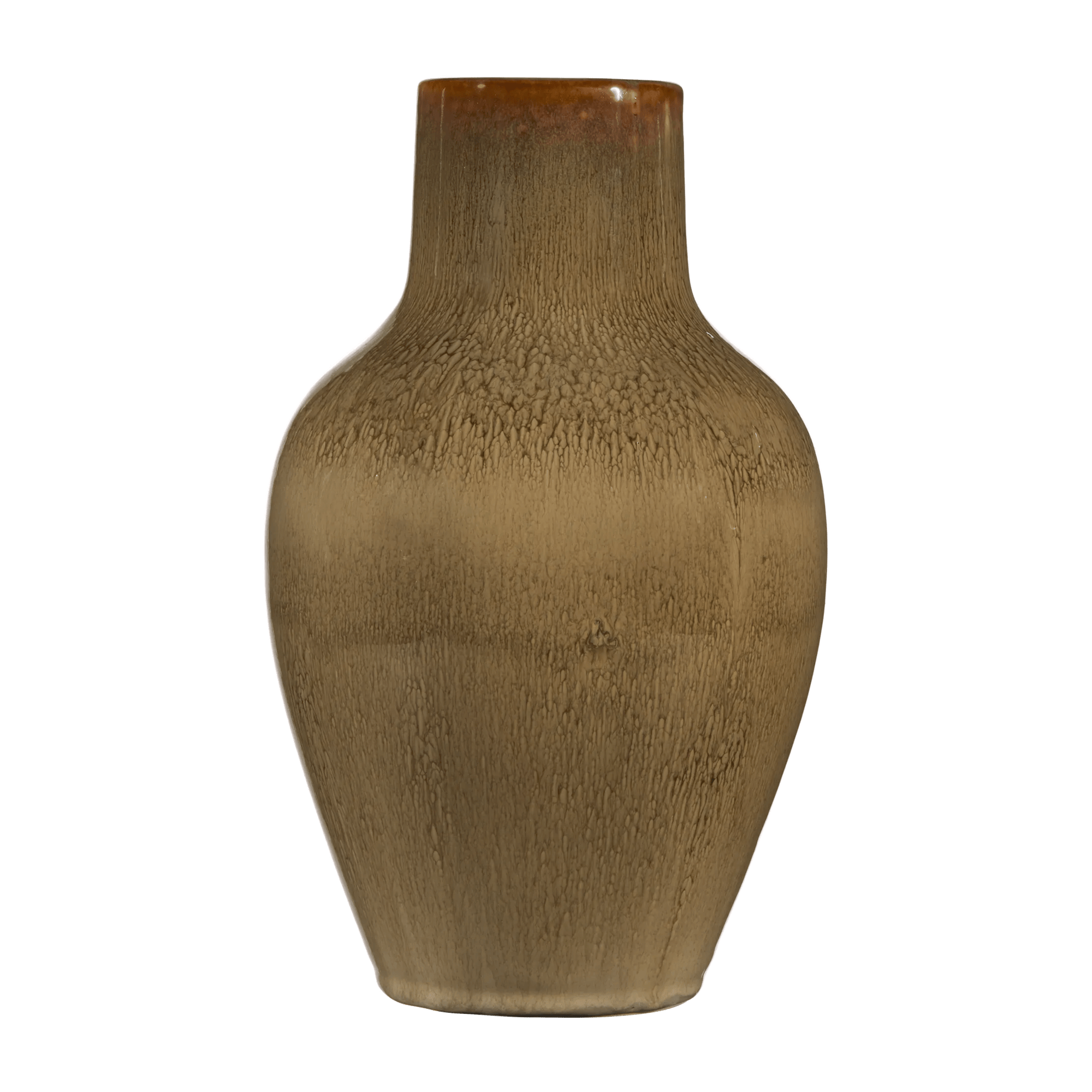 Vase de table en céramique réactive verte