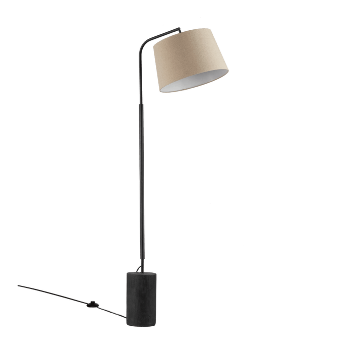 Lamp sur pied ave base en résine noire