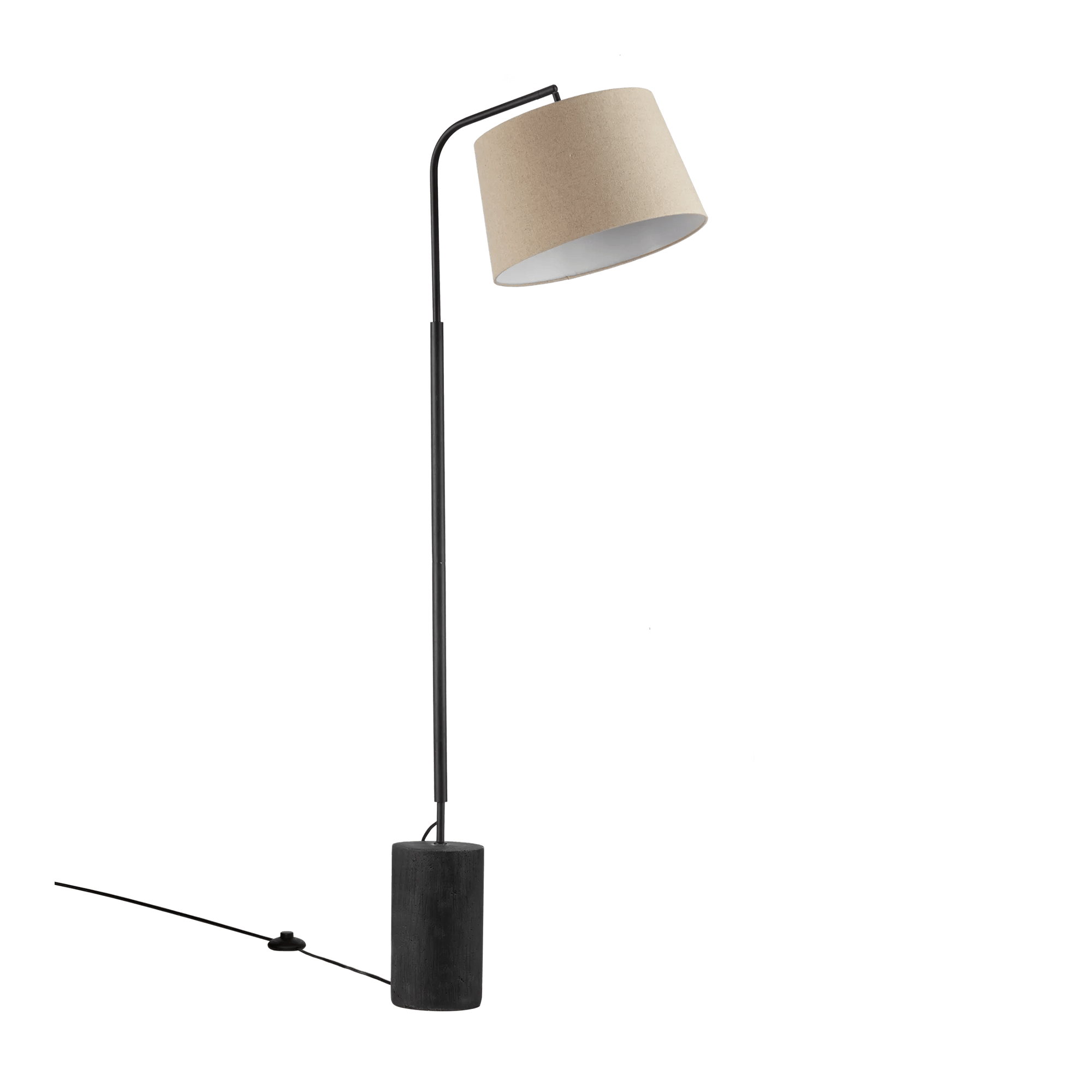 Floor Lamp with Black Resin Base