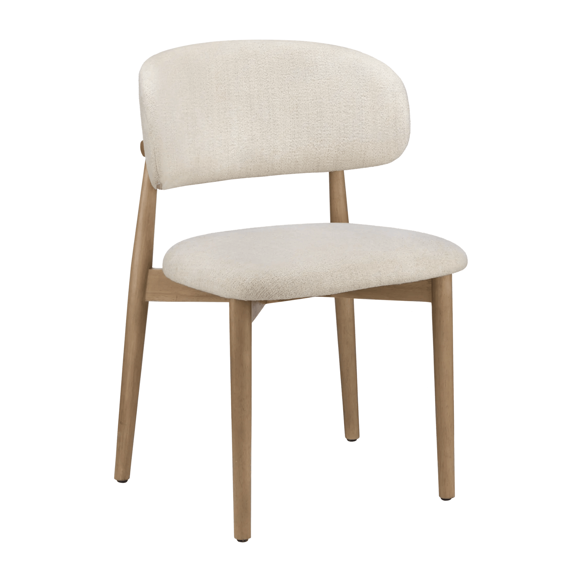 Chaise de salle a manger en tissu et bois
