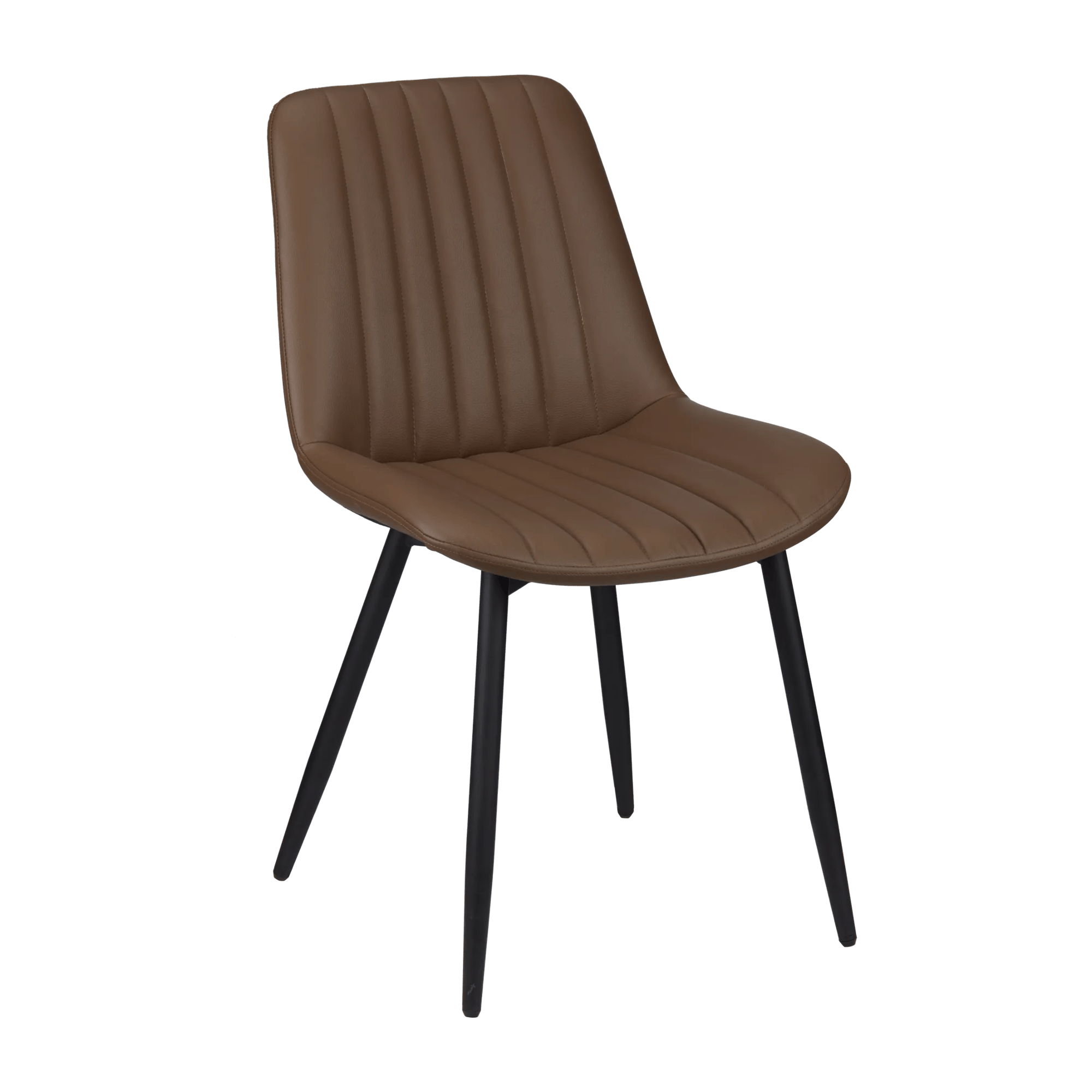 Chaise de salle a manger en PU avec pieds en métal