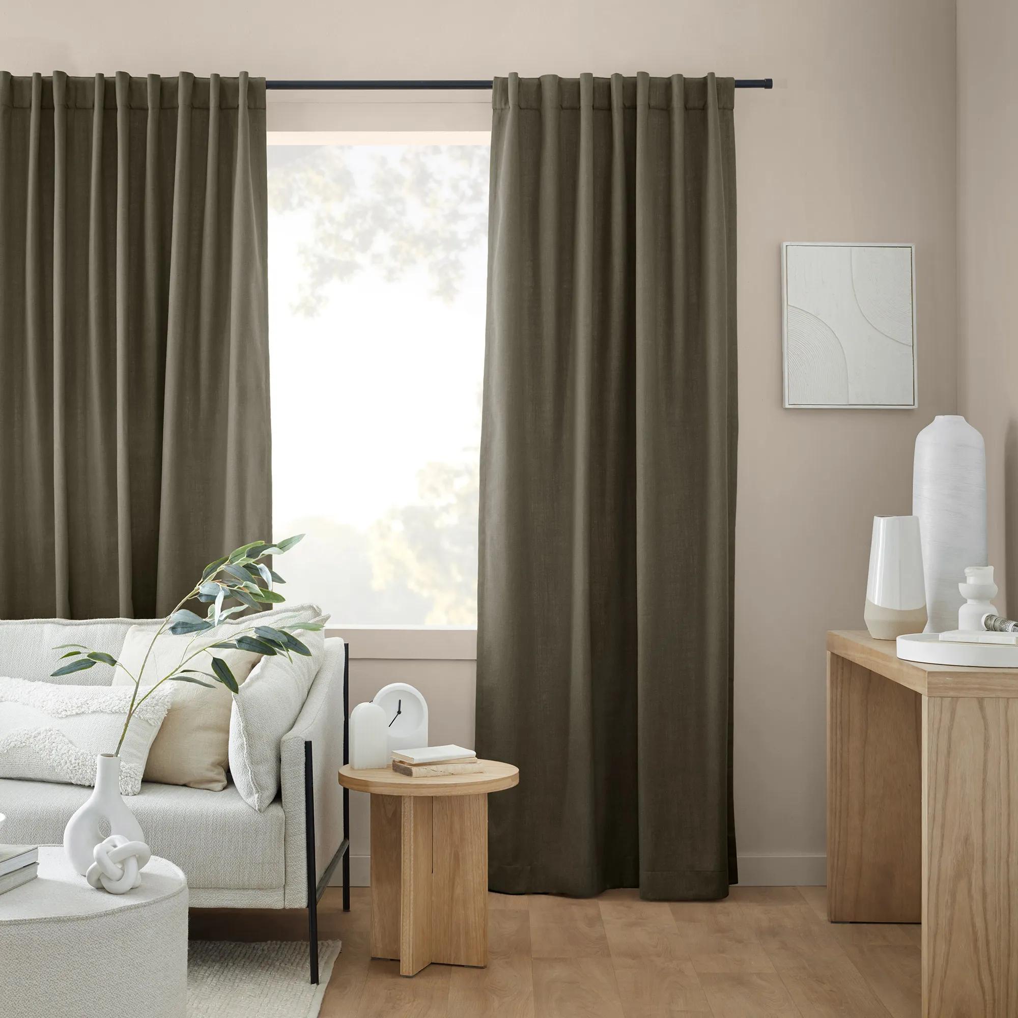 Dark Green Taha Rod Pocket Back Tab Blackout Curtain