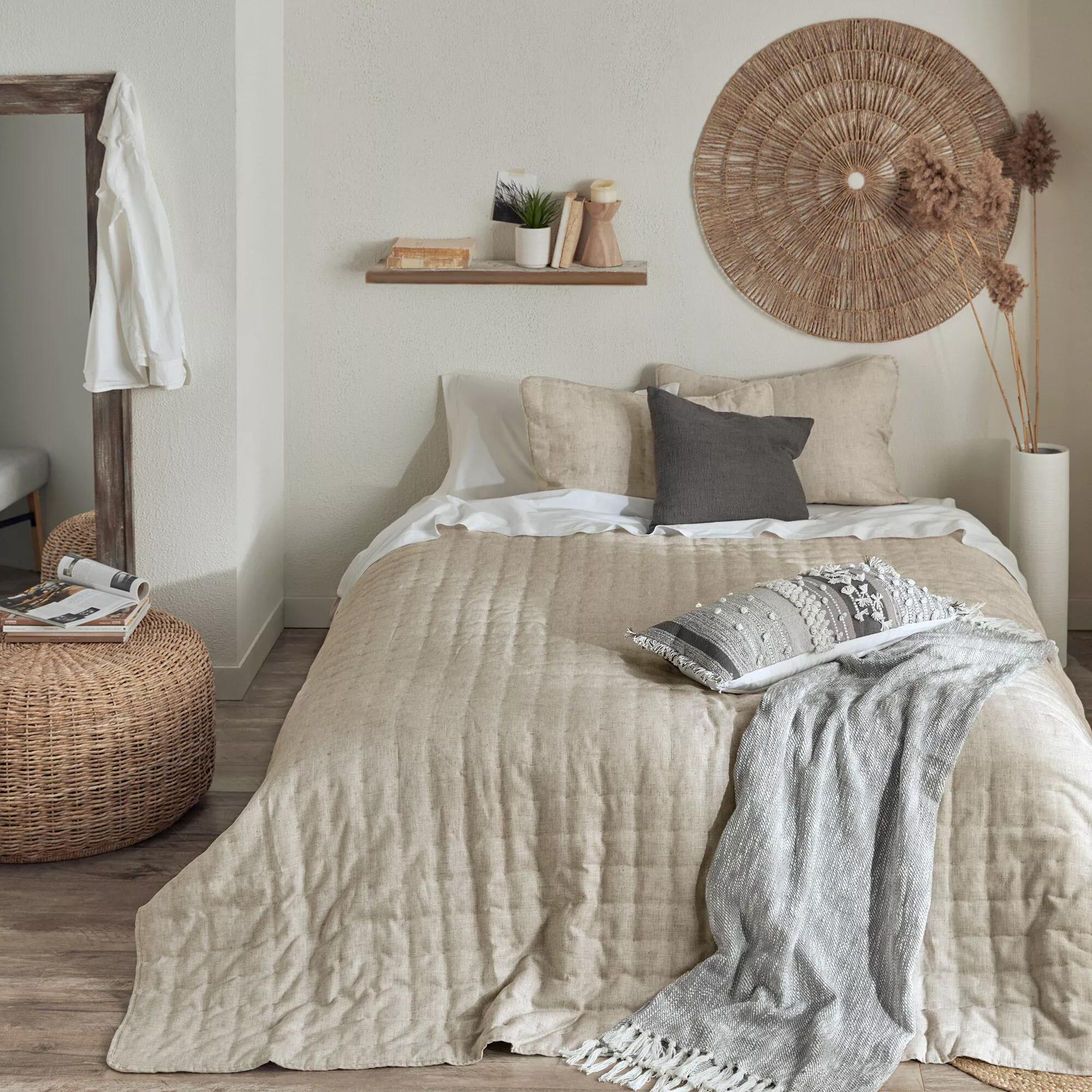 Collection Quin - ensemble de couvre-lit 3 pièces beige