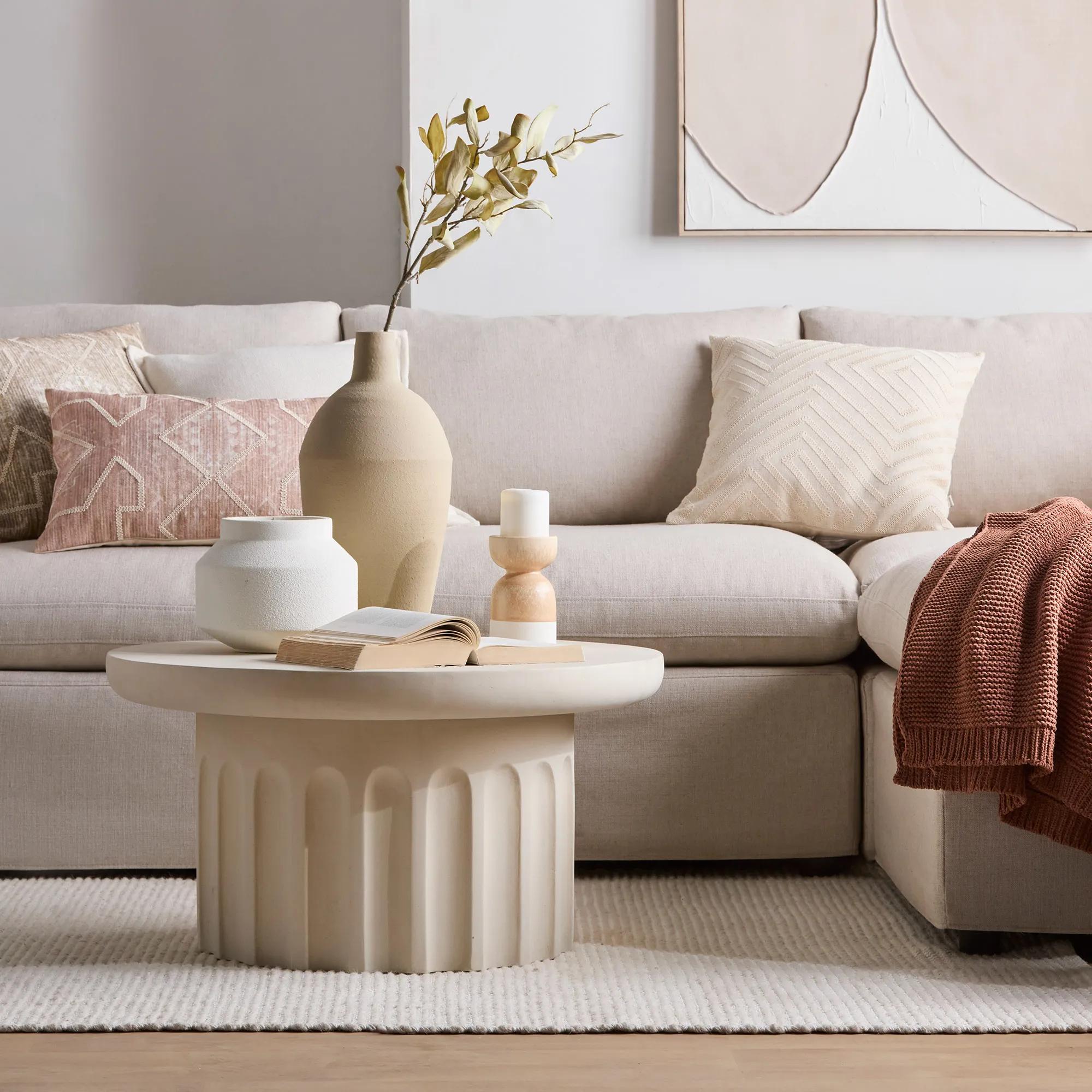 Arched Beige Coffee Table