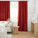 Red Taha Rod Pocket Back Tab Blackout Curtain